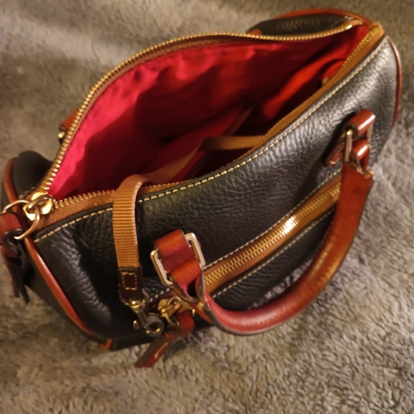 Dooney & Bourke Black and Brown Leather Satchel - Picture 9 of 12